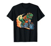 Biker T Rex On Motor Bike Dinosaur T Rex Riding Motorcycle T-Shirt