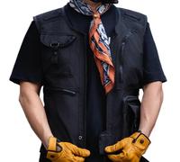 Biker Vest For Men,Breathable Motorcycle Protective Vest | Lightweight Construction, Multi Pocket Design, Safety Gear For Urban Commute, Long Distance Travel