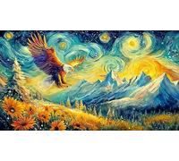Biker-with-Eagle-and-Lightning Adult Jigsaws 1000Pc Educational Game Decompression Fun Present & Activity for Home for Adults and Kids Age 12 Years + Beautiful Decoration Puzzle 38x26/1000pcs