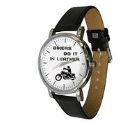 Bikers do it in Leather Design Watch. for Any Biker