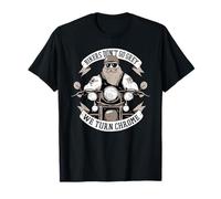 Bikers Don't Go Grey We Turn Chrome - Funny Biker Quote T-Shirt