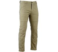 Bikers Gear Australia Limited Kevlar lined modern style, motorcycle protection CE tan chino jeans, size 34S; KC0020-34S