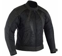 Bikers Gear Australia New Ladies Chicane Lightweight Summer Air Flow Mesh Vented Motorcycle Jacket with CE 1621-1 Removable Armour Waterproof Liner Cordura, Black 5XL
