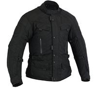 Bikers Gear Australia New Waterproof Infinity All Season Comfort Jacket Removable Thermal Liner Vented with CE1621-1 Armour, Black, Size M