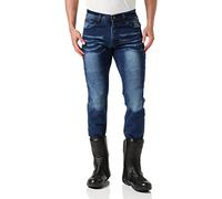 Bikers Gear Australia Unisex Kj0018-34s Kevlar Lined Classic Stone Wash Denim Motorcycle Jeans CE Protection, Stone Wash Denim, 34S L 40 W 17 UK