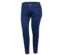 Bikers Gear Australia Women's Kj0014-16 Ladies Stretch Kevlar Lined Motorcycle Protective Blue Jeans with Removable CE Armour, Blue, 16 UK