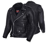 Bikers Gear Leather Jacket Mens - Brando Motorcycle Jacket Made with Premium Soft Leather for Touring with Removable Armour Motorbike Jacket for Men