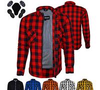 Bikers Gear Motorcycle Jacket Shirts - Kevlar Motorcycle Shirt Armoured Shirt 280gsm Dupont™ Kevlar® Aramid with Protective CE Motorbike Armour