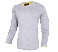 Bikers Gear Motorcycle Shirt Kevlar - Protective Motorcycle Armoured Shirt Heavy GSM Dupont™ Kevlar® Aramid with Protective Ce Motorbike Armour (UK, Alpha, M, Regular, Regular, Grey)