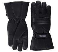 Bikers Gear Motorcycle Thinsulate and Waterproof Leather Gloves, Black, Size Medium