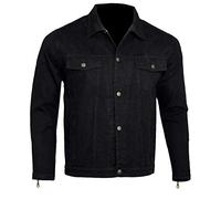 Bikers Gear Unisex Dj401blk-m Australia Kevlar Lined Denim Jacket With Removable CE Protectors - Black, Black, M EU