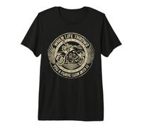 Bikers When Life Throws You A Curve Lean Into It Motorcycle Premium T-Shirt