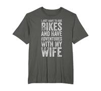 Bikes and Adventures Tshirt Cycling Married Tee T-Shirt, Men's Big and Tall, Asphalt Grey, 6X Tall