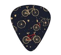 Bikes Bicycle Cycling 12 Pcs Guitar Picks, 0.46mm/0.71mm/0.96mm Thickness, Guitar Plectrum With Storage Case For Acoustic-Electric Guitar Ukulele Bass