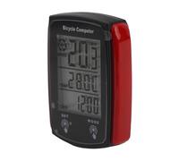 Bikes Computer, Waterproof Bicycles Wired Speedometer Bikes LCD Computer Speed Odometer English for Cycling, 60x45x20mm(Red)