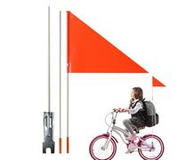 Bikes Safety Flag - Dirt Bikes Safety Flag, Off Road Safety Bikes Flag | Warning Go Cart Water Resistant Safety Flag with Poles, Glass Fiber Poles Waterproof Motorcade Flag for Bicycles Kayaking