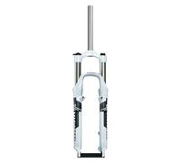 Bikes Suspension Fork 26inch Mountain Bike Spring Fork 1-1/8" Straight Bike Mechanical Fork Travel 110mm Disc Brake + V-brake Bike Fork Manual 9 * 100mm QR(White Gray)