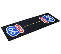BIKETEK Extra Large Motorcycle Custom Garage Mat Route 66