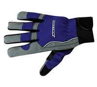 BikeTek Full-Finger Mechanics Gloves - Lightweight Workshop Work Gloves with Reinforced Palms & Hook-and-Loop Cuff - Protective Garage, Automotive, Motorcycle Repair Gloves (S)