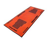BikeTek Motorcycle Race Garage Mat Orange/Black