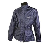 BIKETEK Motorcycle Rain Jacket Overjacket Waterproof Black (UK, Alpha, XL, Regular, Regular)
