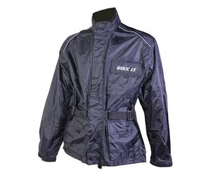 BIKETEK Motorcycle Rain Jacket Overjacket Waterproof Black (UK, Alpha, XL, Regular, Regular)