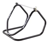 BIKETEK Static Rear Motorcycle Axle Stand - 1-Piece Heavy-Duty Rear Axle Support for Storage & Display - Fits Through Rear Wheel Axle - Powder-Coated Steel - Ideal for Long-Term Garage Storage