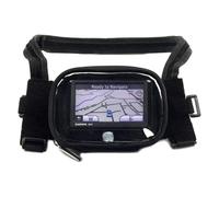 BikeTek Waterproof Motorcycle Sat Nav GPS Holder Bag - Handlebar/Yoke Mount Case with Clear Screen - Motorbike Navigation Storage Pouch