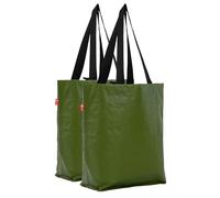 BikeZac COBAGS 2.0 Clip Bike Bag, Bicycle Shopping Bag, Luggage Carrier Bag, Shopping Basket, Reusable, Recycling Bag (Cobags Simply Green 2X)