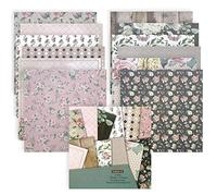 BIKHYY 24 Sheets Scrapbook Paper Pad 12x12 Single-Sided Decoupage Paper Colorful Cardstock Scrapbook DIY Decorative Background Card Making Supplies Junk Journal Craft (PA2018)