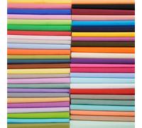 BIKHYY 50Pcs Cotton Quilting Fabric Pre-Cut Patchwork Solid Color Craft Fabric for Sewing Crafting Scrapbooking Supplies