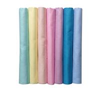 BIKHYY 7Pcs Cotton Quilting Fabric Light Candy Color Pre-Cut Bundles Fat Quarter Square Bundles Solid Craft Fabric for Sewing Crafting Scrapbooking Supplies, 18x22 inches