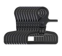 BIKICOCO 1-1/2'' Swivel Trigger Snap Hook Lobster Claw Clasp Spring Loaded Clip, Flat-D-Ring Ended, Black - Pack of 10