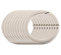 BIKICOCO 1-1/4'' Flat Spring Push Gate O-Ring Clasp Push Snap Hooks, for Handbags, Keys, Silver - 10 Pcs