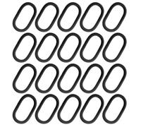 BIKICOCO 1-1/4'' Metal Oval Ring Buckle Loops Non Welded for Leather Purse Bags Handbag Straps, Black - Pack of 20