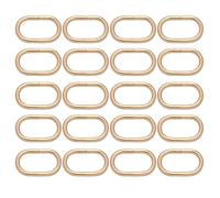 BIKICOCO 1-1/4'' Metal Oval Ring Buckle Loops Non Welded for Leather Purse Bags Handbag Straps, Light Gold - Pack of 20