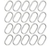 BIKICOCO 1-1/4'' Metal Oval Ring Buckle Loops Non Welded for Leather Purse Bags Handbag Straps, Silver - Pack of 20