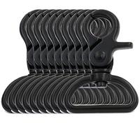 BIKICOCO 1'' Swivel Trigger Snap Hook Lobster Claw Clasp Spring Loaded Clip, D-Ring Ended, Black - Pack of 10