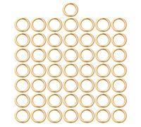 BIKICOCO 3/4'' Metal O-Ring Buckle Connector Round Loops Non Welded for Bags Webbing Purse and Belt Straps, Light Gold - Pack of 50