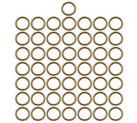 BIKICOCO 3/4'' Metal O-Ring Buckle Connector Round Loops Non Welded for Bags Webbing Purse and Belt Straps, Bronze, Pack of 50
