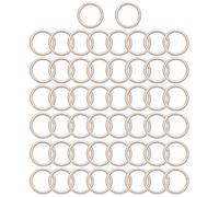 BIKICOCO 3/4'' Metal O-Ring Buckle Connector Round Loops Non Welded for Bags Webbing Purse and Belt Straps, Silver, Pack of 50