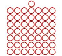 BIKICOCO 3/4'' Metal O-Ring Buckle Connector Round Loops Non Welded for Bags Webbing Purse and Belt Straps, Red, Pack of 50
