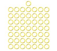 BIKICOCO 3/4'' Metal O-Ring Buckle Connector Round Loops Non Welded for Bags Webbing Purse and Belt Straps, Gold, Pack of 50
