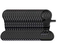 BIKICOCO 5/8'' Swivel Trigger Snap Hook Lobster Claw Clasp Spring Loaded Clip, D-Ring Ended, Black - Pack of 20