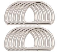 BIKICOCO Metal D-Rings Buckle, 1-1/2 x 1 Inch Non-Welded for Webbing Sewing DIY - Silver - Pack of 10