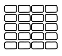 BIKICOCO Metal Rectangle Ring Buckles Square Strap Webbing Belt Rings for Bag Purse Non Welded 1-1/2 x 3/4 Inch, Black, Pack of 20