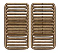 BIKICOCO Metal Rectangle Ring Buckles Square Strap Webbing Belt Rings for Bag Purse Non Welded 1-1/4 x 3/4 Inch, Bronze, Pack of 20