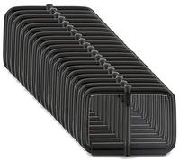 BIKICOCO Roller Buckle, 1-1/2 x 1 Inch Heel Rolling Bar Buckles for Bags Leather Webbing Straps, Black - Pack of 20
