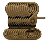 BIKICOCO Swivel Trigger Snap Hook Lobster Claw Clasp Spring Loaded Clip, 3/4'' Oval-Ring Ended, Bronze - Pack of 10