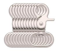 BIKICOCO Swivel Trigger Snap Hook Lobster Claw Clasp Spring Loaded Clip, 3/4'' Oval-Ring Ended, Silver - Pack of 10